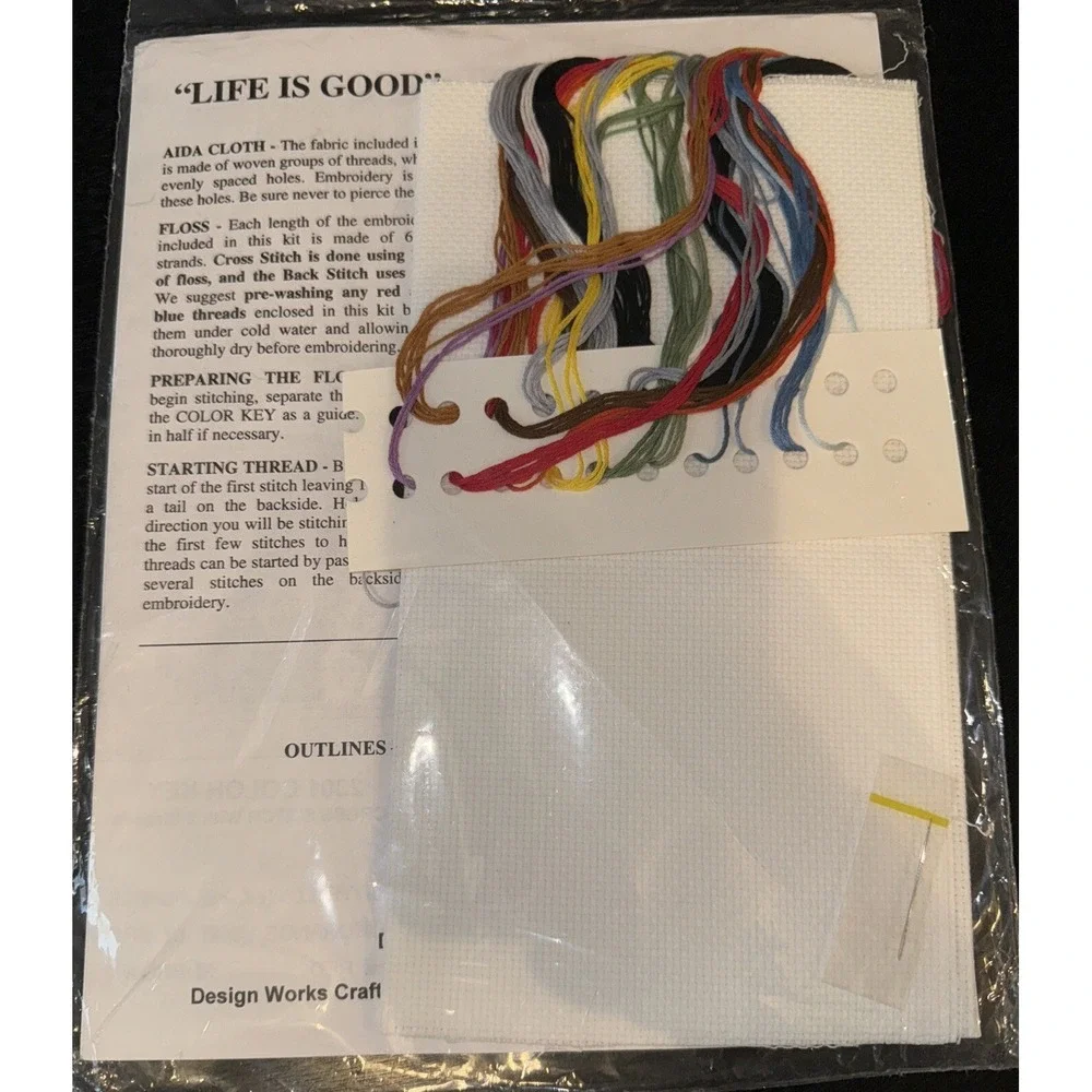 Design Works Counted Cross Stitch Kit LIFE IS GOOD - SEALED‎ 7x19